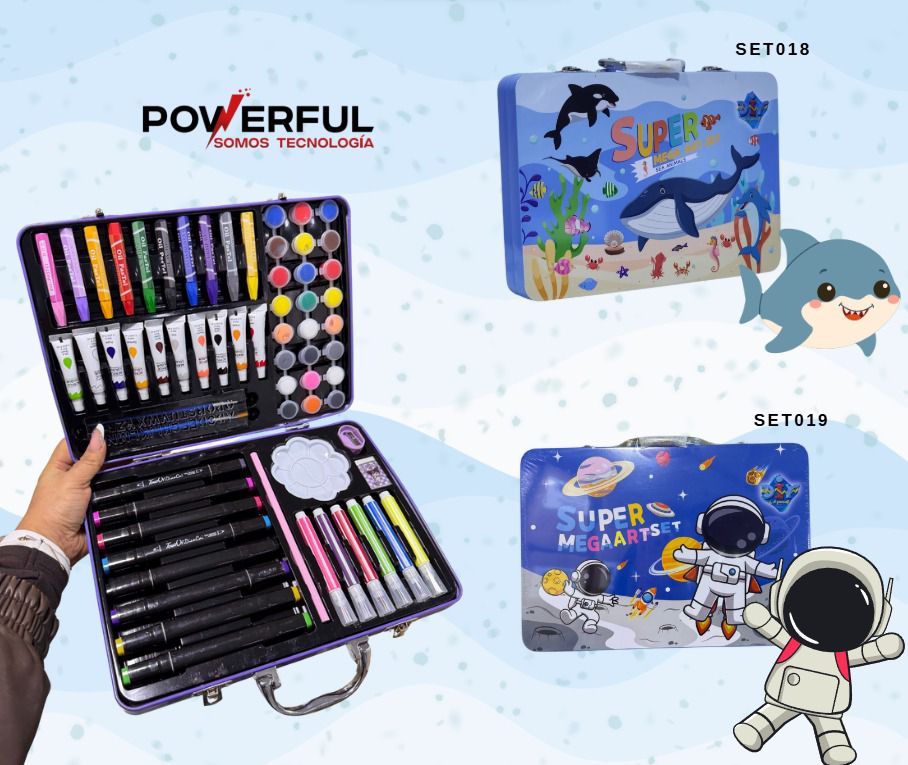 SET DE MARCADORES 64 PIEZAS METALICO